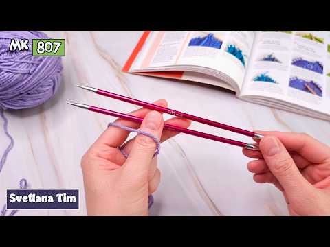 Видео: Удивительно ПРОСТО и БЫСТРО 💛 Вяжем красивый узор спицами который покорит ваше сердце 💛