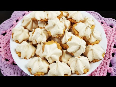 Видео: ВКУСНЕЙШЕЕ песочное ПЕЧЕНЬЕ с хрустящей МЕРЕНГОЙ 🍪 Мeringue COOKIES | kitchenice