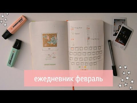 Видео: Bullet journal Февраль + коллекции // Полароид и нежность 🌸 // 2019