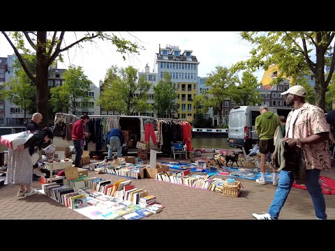 Видео: Блошиный рынок в Амстердаме, KNSM Island, Малиновый Закат | Влог Амстердам