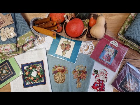 Видео: 321. Рукодельный микс 119/ Spiced Wreath и Autumn Key от Mill Hill/ Candy Cane Santa от Jim Shore