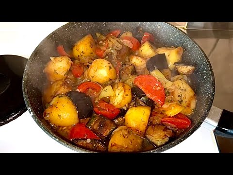 Видео: Жареные баклажаны с картошкой на сковороде за 20 минут, вкуснее чем мяса.