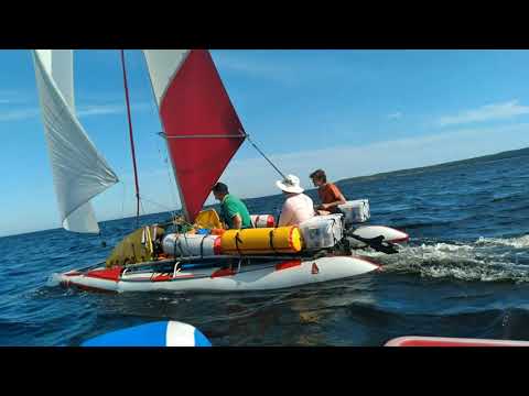 Видео: Поход на парусных катамаранах по Ладоге в августе 2023 г.
