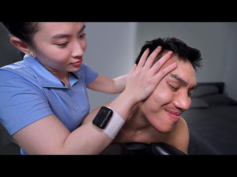 Видео: ASMR Космический массаж головы, шеи и плеч заставил меня увидеть галактику!🌌😵