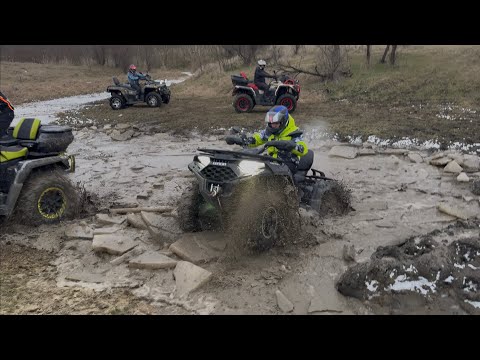 Видео: Дорога с Комрата на Чок-маидан. Loncin 550, Aodes 1000, и три Hisun.