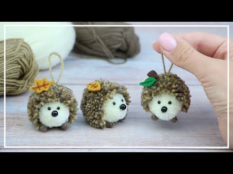 Видео: Удивительно ЛЕГКО и БЫСТРО делать этого Милого ЕЖИКА из Ниток / Cute Pompom Hedgehog Easy making