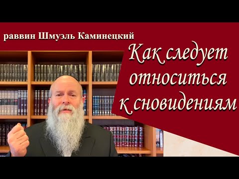 Видео: Главный раввин Днепра Шмуэль Каминецкий о сновидениях