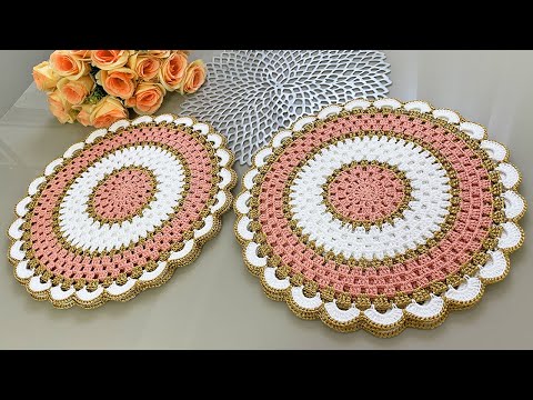 Видео: Салфетка для сервировки крючком l Эдуард Петрушин