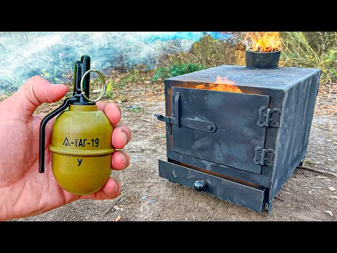 Видео: ✅ ПЕЧЬ БУРЖУЙКА + МОЩНАЯ ПЕТАРДА 💥 Закинул топ петард в печке буржуйке 🔥 Печку больше не собрать!