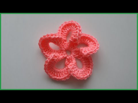 Видео: Цветочек крючком. Вязаный Цветок крючком. Вязание крючком / Crochet Flower