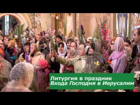 Видео: Литургия в Вербное воскресенье