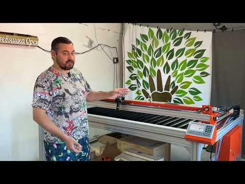 Видео: Станко-комплекта СО2 лазера v.2.0 1550х800мм на Ruida 6445S