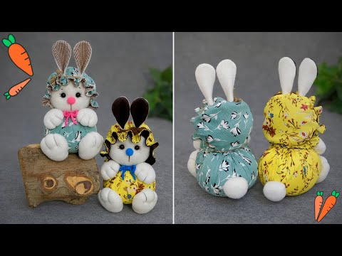 Видео: Без ВЫКРОЙКИ и ШВЕЙНОЙ машинки🪡Милые Зайки из Флиса и Ткани🐰Прекрасная Идея на ПАСХУ🪻