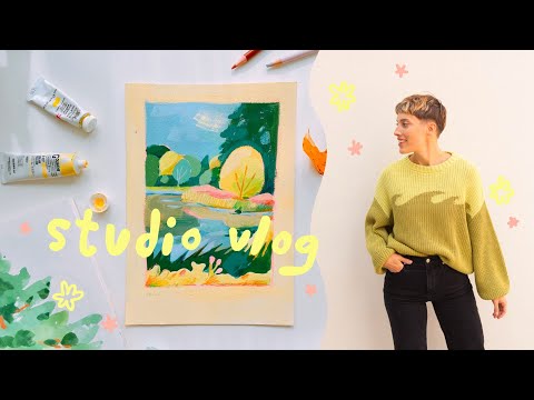 Видео: рисую (много), работаю с Джеймсом, пробую новые краски ☺︎ ноябрьский видеоблог