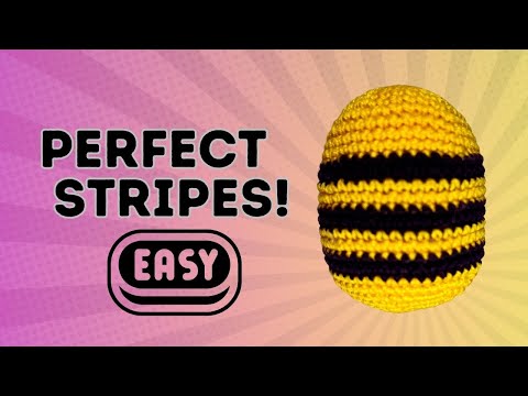 Видео: Вяжем крючком идеальные полоски по кругу! Полоски без швов — это ЛЕГКО!