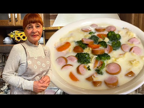 Видео: ШВИДКИЙ ТА СМАЧНИЙ ОБІД СУП ІЗ СОСИСКАМИ ТА БРОКОЛІ