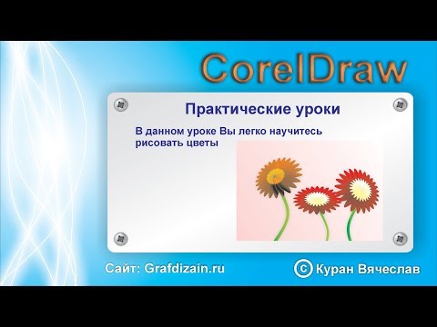 Видео: как быстро нарисовать цветок в coreldraw