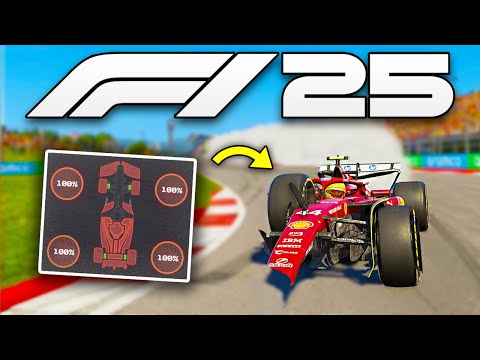 Видео: Насколько медленным является поврежденный на 100% автомобиль F1 25?