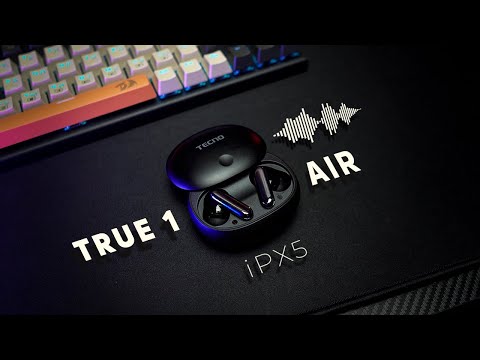 Видео: TWS-ки на 50 часов с сочным басом и шумоподавлением - Обзор TECNO True 1 Air