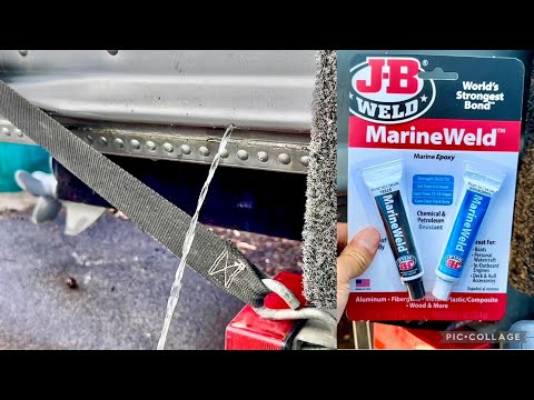 Видео: Устранение течи в алюминиевой лодке с помощью JB Weld MarineWeld — Smokercraft Alaskan