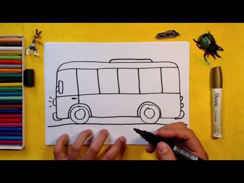 Видео: Как нарисовать АВТОБУС / Урок рисования для детей от 3 лет