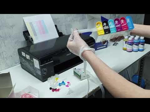 Видео: Epson P50 замена старой СНПЧ, установка СНПЧ