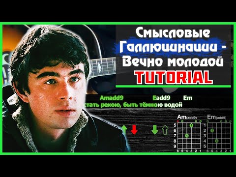 Видео: Как играть песню "Смысловые Галлюцинации - Вечно молодой" на гитаре | Разбор песни