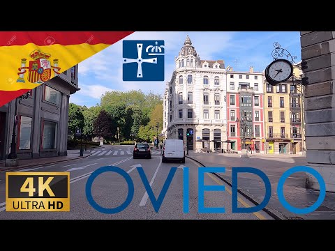 Видео: ВОЖДЕНИЕ OVIEDO, Uviéu, Княжество Астурия, ИСПАНИЯ I 4K 60fps