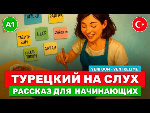 Видео: Практикуйте турецкий на слух // Легкий способ учить турецкий // 🌞 Yeni gün - Yeni kelime (A1)