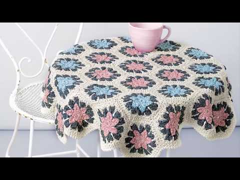Видео: ЦВЕТНОЙ ШЕСТИУГОЛЬНЫЙ МОТИВ КРЮЧКОМ ДЛЯ СКАТЕРТИ ИЛИ ПЛЕДА