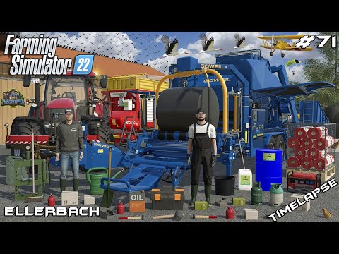 Видео: Прессование травы с помощью стационарного пресс-подборщика GÖWEIL и @kedex | Ellerbach | Farming ...