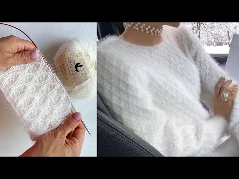 Видео: Шикарный узор для кофточки из ангоры! 🔥