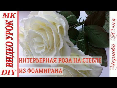 Видео: РОЗА ИЗ ФОАМИРАНА НА СТЕБЛЕ, МК/DIY//ИНТЕРЬЕРНЫЕ ЦВЕТЫ ИЗ ФОАМИРАНА, ВЫСОТОЙ 70 см//РОЗА, КАК ЖИВАЯ!