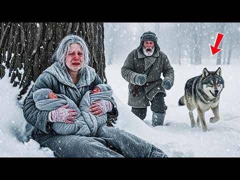 Видео: Мать с младенцами замёрзла в лесу — но седой волк стал их ангелом-хранителем