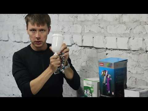 Видео: ОБЗОР  КРАСКОПУЛЬТА ИВАТА 101 ИЗ КИТАЯ. КОПИЯ IWATA W101