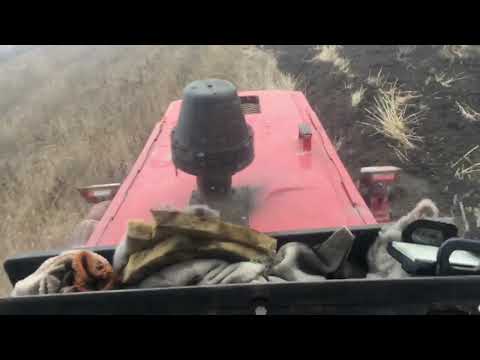 Видео: Пашу мёрзлую землю ЮМЗ прёт мотор Ивеко