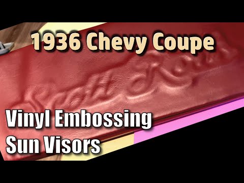 Видео: Тисненая виниловая обивка для салона автомобиля и солнцезащитных козырьков на моем купе 36-го год...