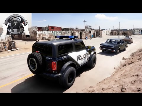 Видео: Плохой полицейский троллит преступников на Bronco Raptor - Forza Horizon 5 Thrustmaster T300RS 4k