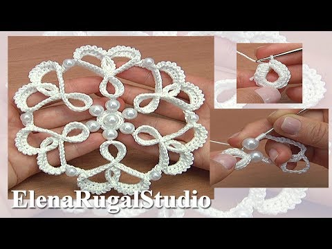 Видео: Объёмный цветок крючком или нежная снежинка/ Подробный мастер - класс