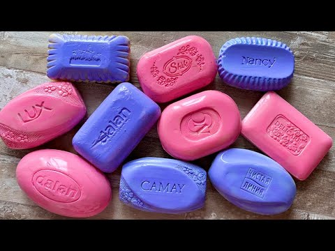Видео: ASMR SOAP| Cutting colored soaр | Soap Carving| Резка крашенного мыла