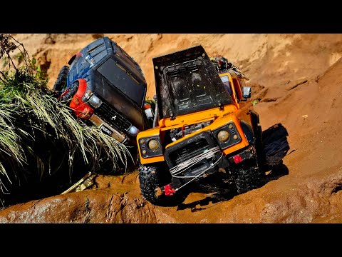 Видео: СЛОМАЛИ кузов Land Rover ! ... Pajero и LR на жестком бездорожье ... RC OFFroad 4x4