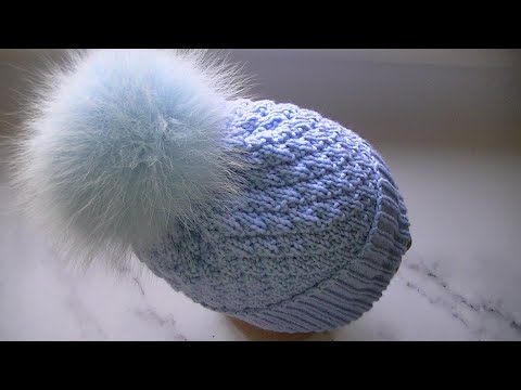 Видео: ВЯЖЕМ ШАПКУ ВАФЕЛЬНЫМ УЗОРОМ СПИЦАМИ.