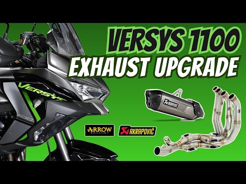 Видео: Выхлопная система KAWASAKI Versys 1100 Akrapovic + Arrow Headers. Пошаговая установка и звуковой ...
