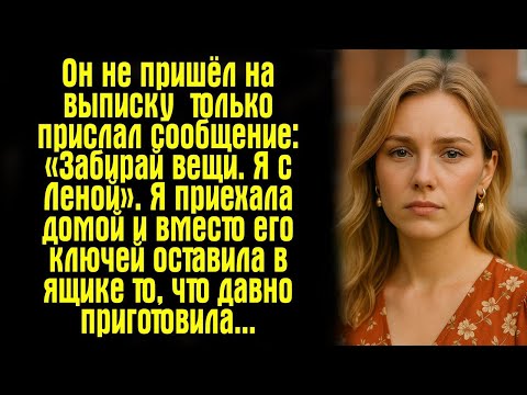 Видео: Он не пришёл на выписку — только прислал сообщение- «Забирай вещи. Я с Леной». Я приехала домой...