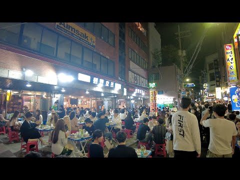 Видео: 【4K】Ночная прогулка по Сеулу - Аллея Эульджиро Ногари (Чимаек) (май 2021 г.) (EP.128)