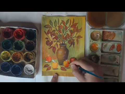Видео: Как нарисовать осенний натюрморт. Autumn still life | Art Time 