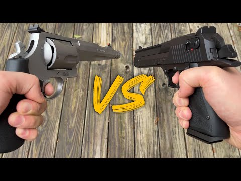 Видео: Desert Eagle 50 AE против 500 S&W: даже близко не стоят?