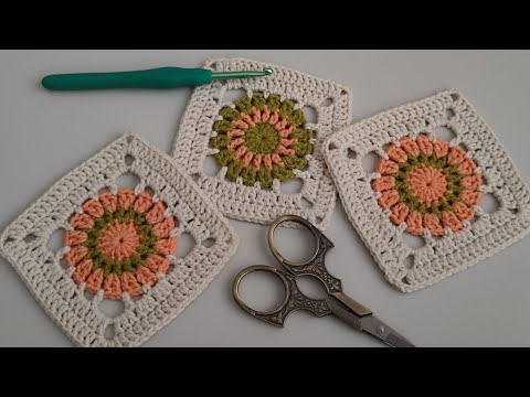 Видео: Очень красивый вязаный крючком Бабушкин квадрат- Бабушкин квадрат сделать так просто, вы не поверите