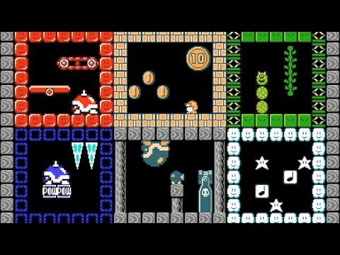 Видео: Rainbow Rush Rooms от GokouD 🍄Super Mario Maker 2 ✹4K Switch 2 Без комментариев #dnu