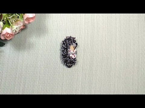 Видео: Брошь ,,Ежик в тумане".